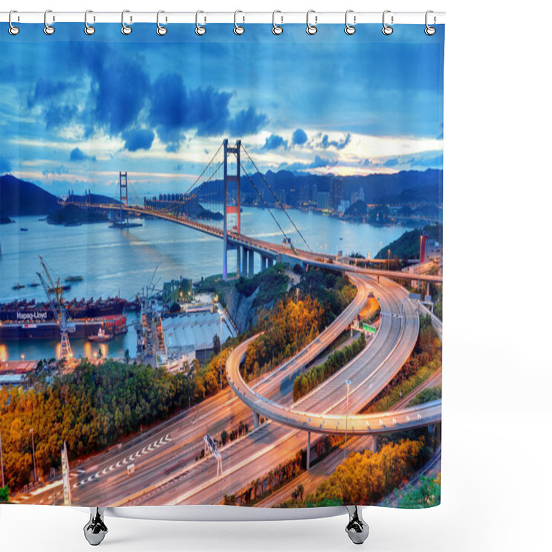 Personality  Tsing Ma Bridge Shower Curtains