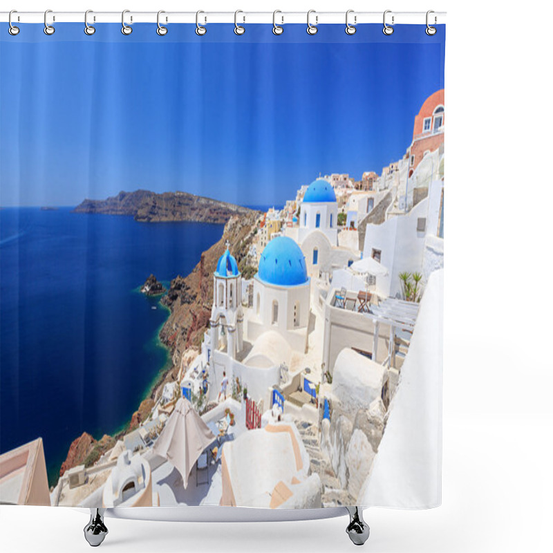 Personality  Santorini Island Shower Curtains