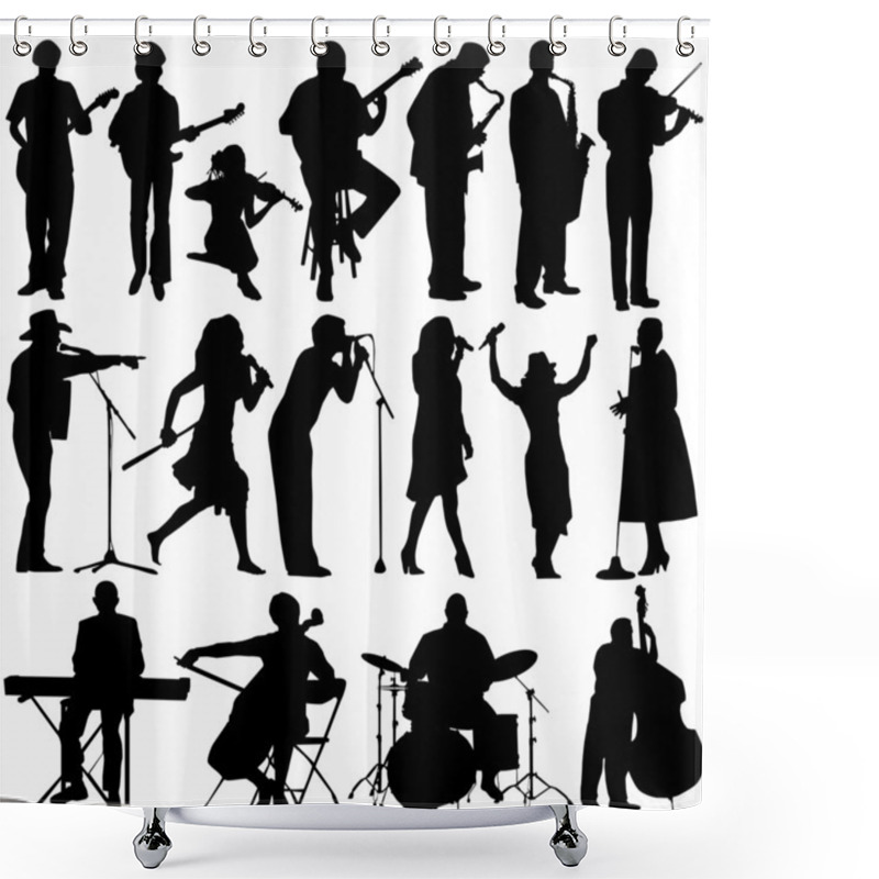 Personality  Musician Set Shower Curtains