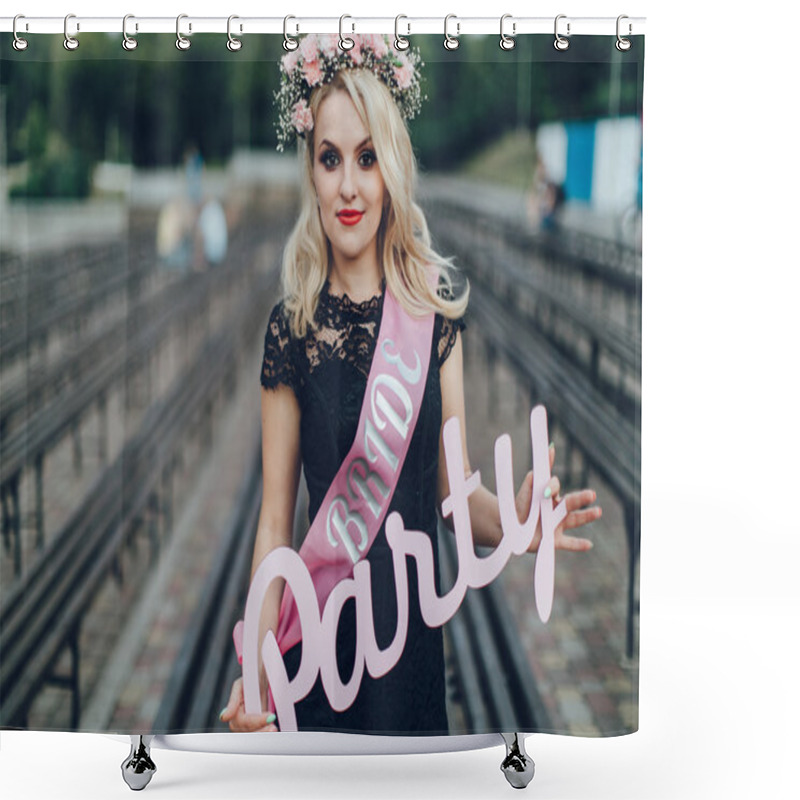 Personality  Bride On Hen Party Shower Curtains