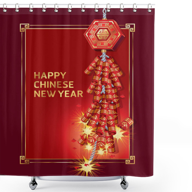 Personality  Chinese New Year Shower Curtains