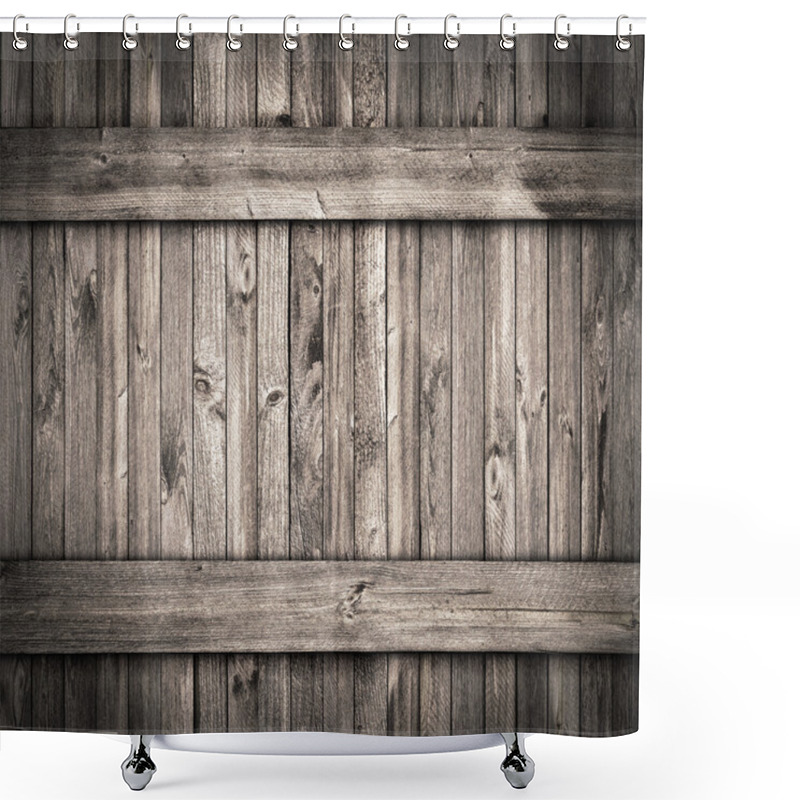 Personality  Grey Or Gray Industrial Wood Wall Background Shower Curtains