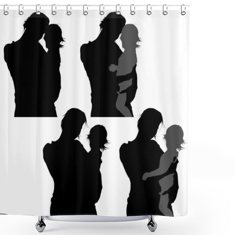 Personality  Mother And Baby Shower Curtains