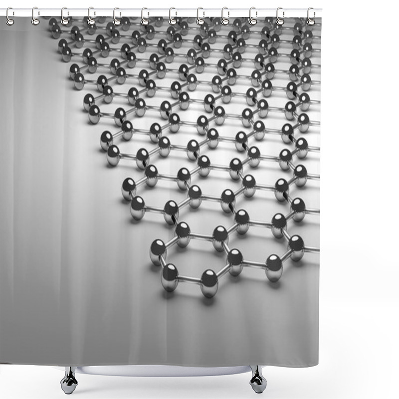 Personality  Silver Graphene Surface Shower Curtains