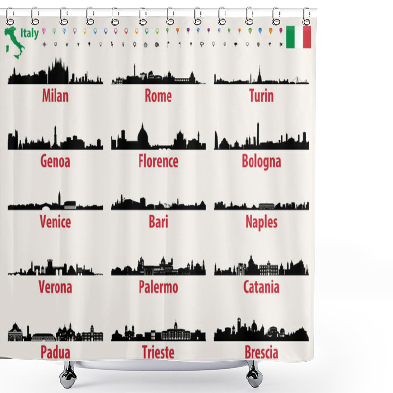 Personality  Italy Vector Cities Skylines Shower Curtains