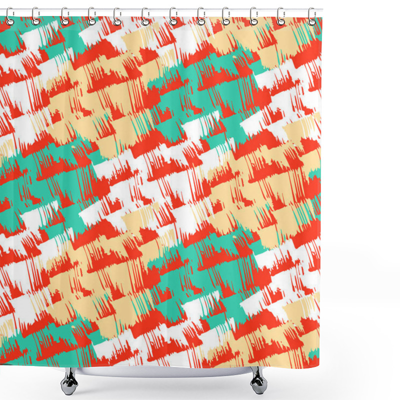 Personality  Grunge Hand Painted Abstract Pattern Shower Curtains