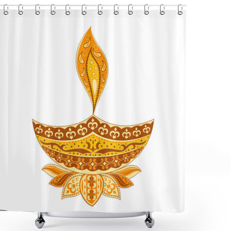 Personality  Diwali Diya Shower Curtains