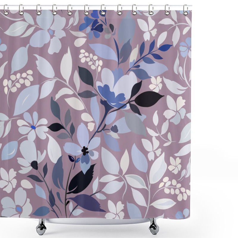 Personality  Pattern With Blossoming Branch  Shower Curtains