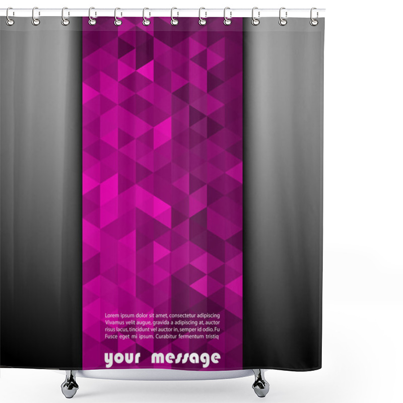 Personality  Abstract Template Background With Triangle Shapes Shower Curtains