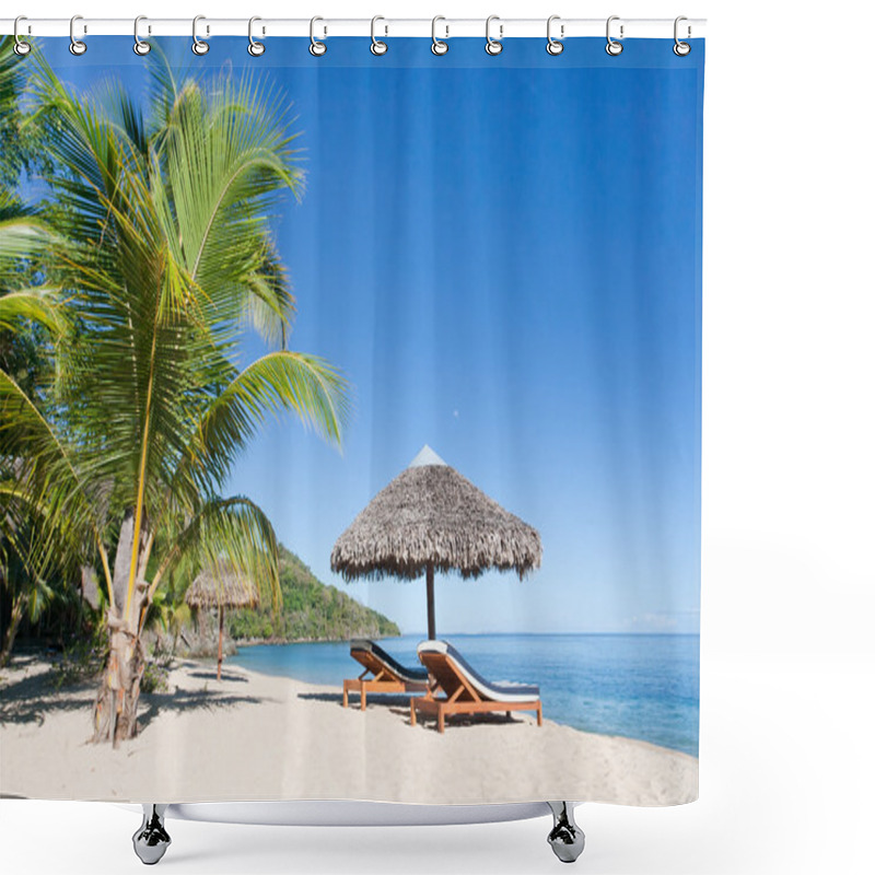 Personality  Tropical Beach Landscape Shower Curtains