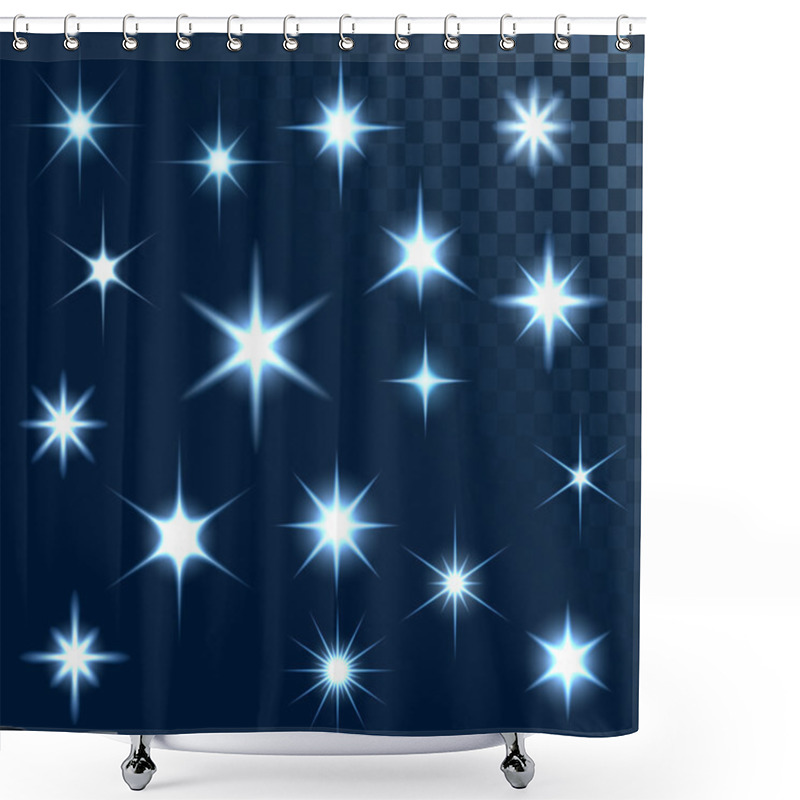 Personality  Set Of Stars Shower Curtains