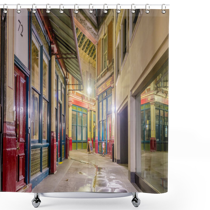 Personality  Leadenhall Market At Night, London, UK Shower Curtains