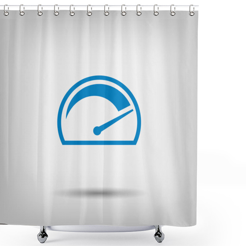 Personality  Pictograph Of Speedometer Icon Shower Curtains