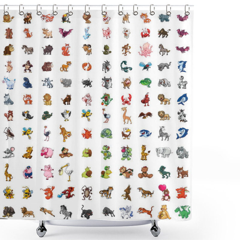 Personality  Animals Big Set Mega Pack Shower Curtains