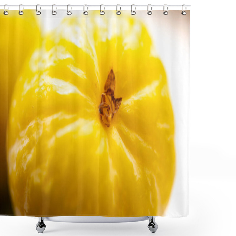 Personality  Ripe Edible Wild Fruit From The Brazilian Cerrado Biome, Fruit Known As Cagaita (Stenocalyx Dysentericus) Of The Magnoliopsida Class And The Myrtaceae Family. Shower Curtains