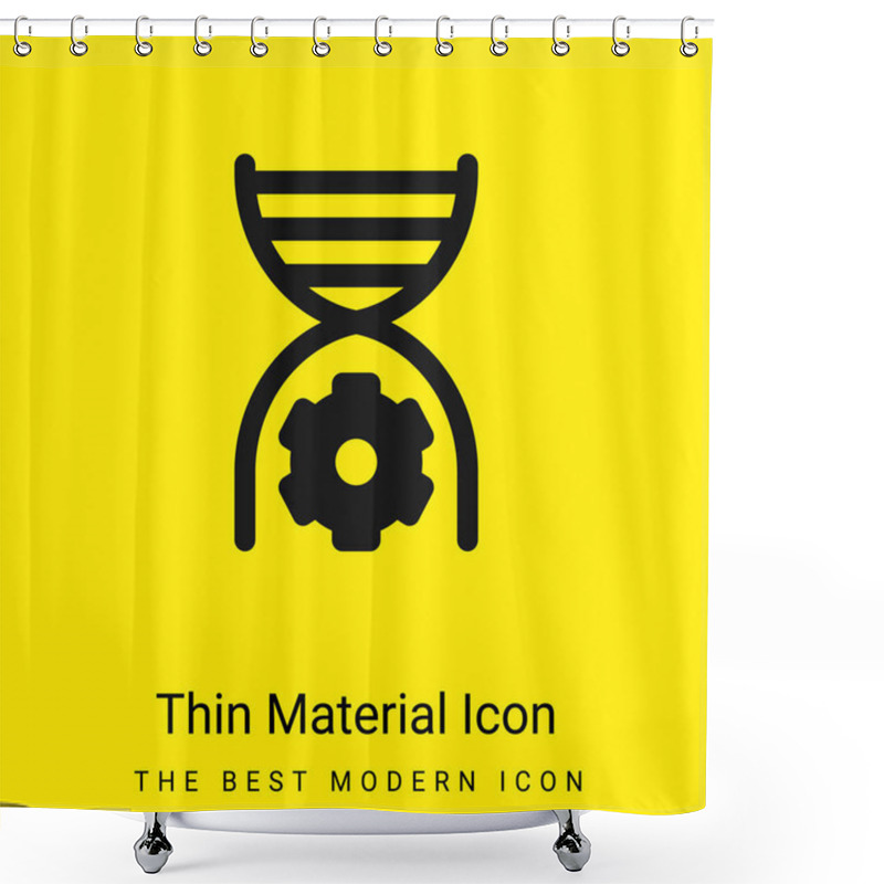 Personality  Bioengineering Minimal Bright Yellow Material Icon Shower Curtains