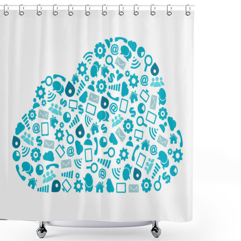 Personality  Cloud Computing Service Concept Shower Curtains