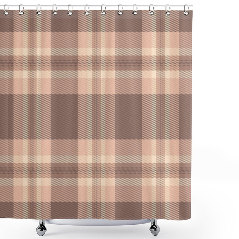 Personality  Elegant Neutral Plaid Pattern. Subtle Beige And Brown Tones Create A Sophisticated Texture Perfect For Fashion, Home Decor, Or Website Backgrounds. Versatile Design For Various Applications. Shower Curtains