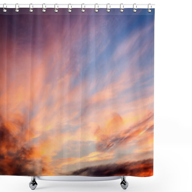 Personality  Sunset Sky. Shower Curtains