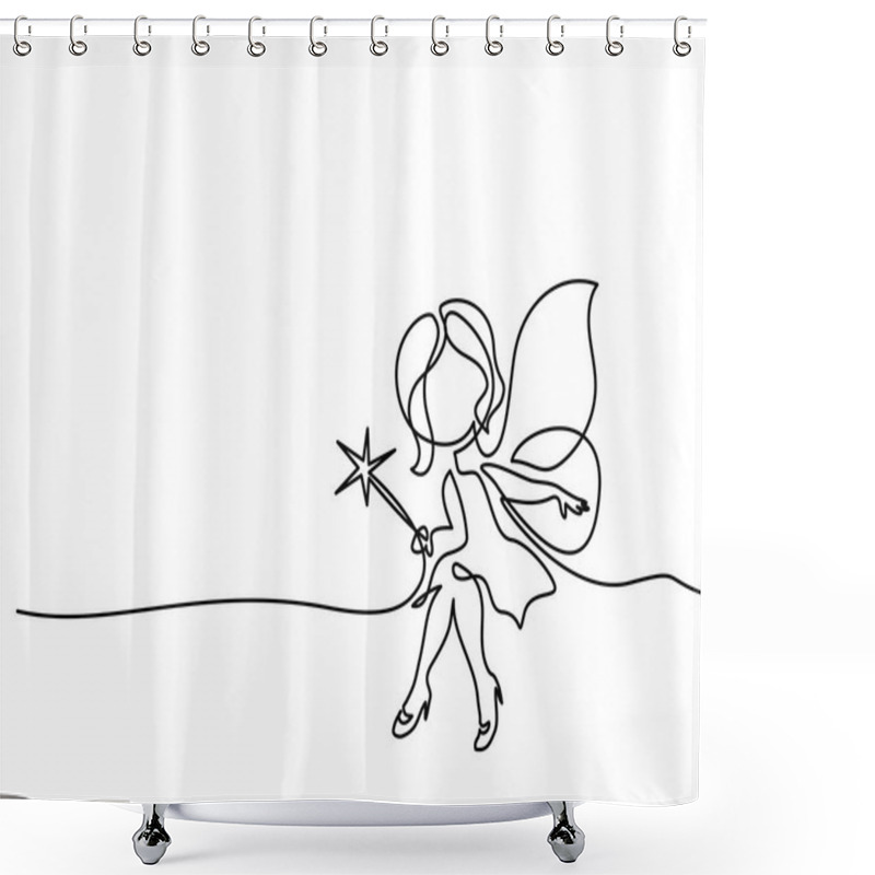 Personality  Beautiful Mage Woman Holding Magic Wand Shower Curtains