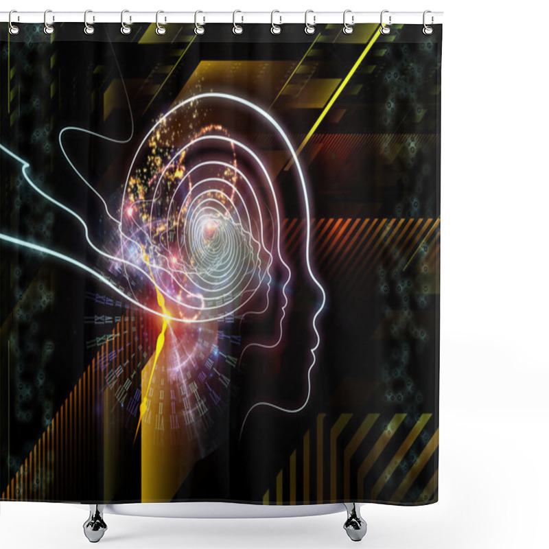 Personality  Advance Of Human Technology Shower Curtains