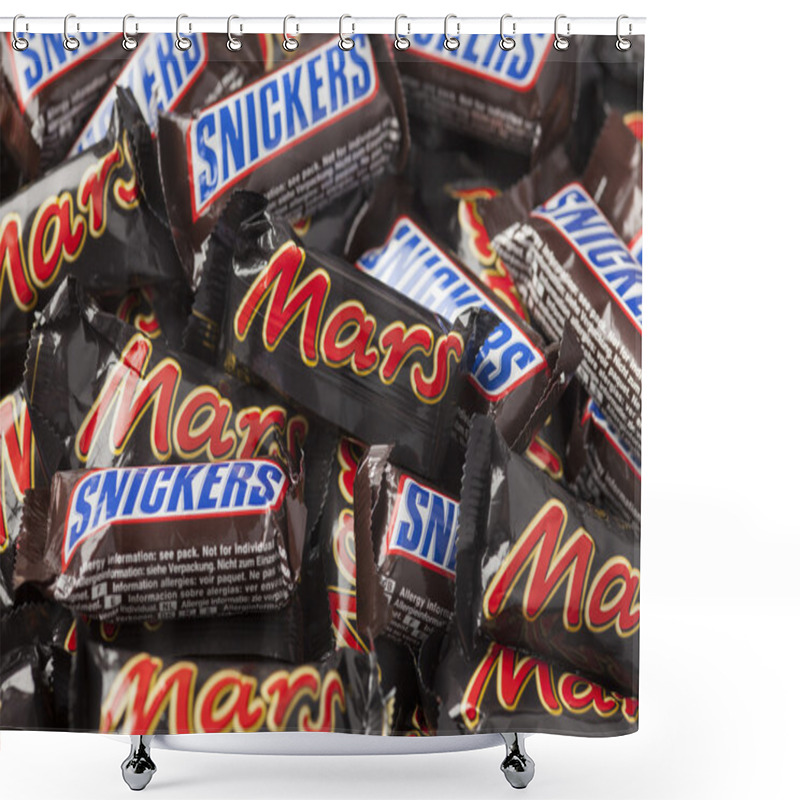 Personality  Snickers And Mars Candy Bars Shower Curtains