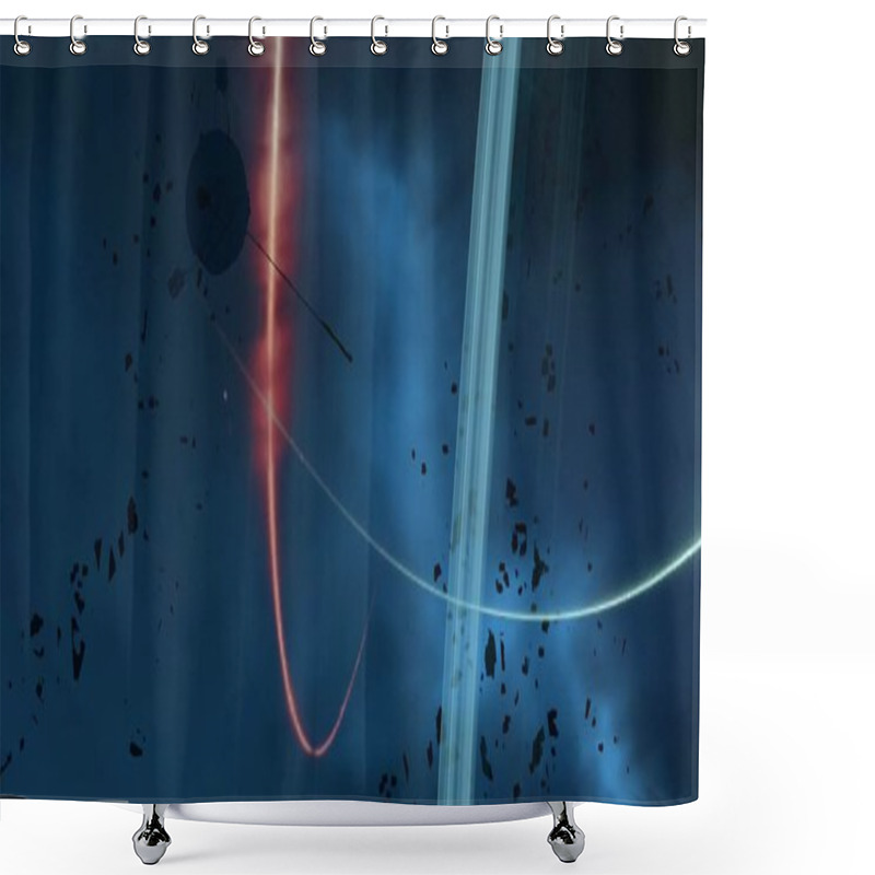 Personality  Scenic Abstract Galaxy Space Background Shower Curtains