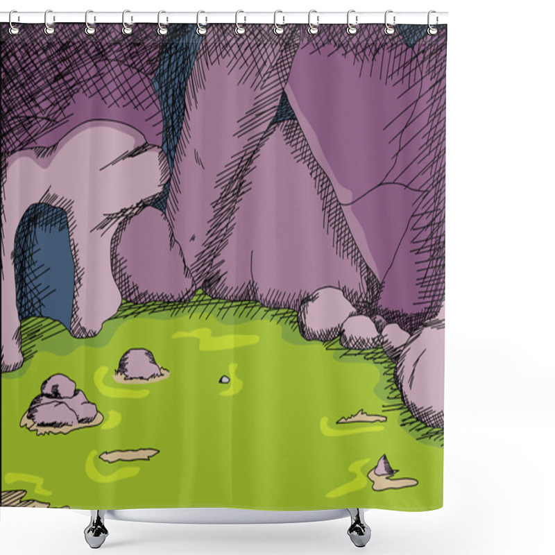 Personality  Water In Cave Shower Curtains