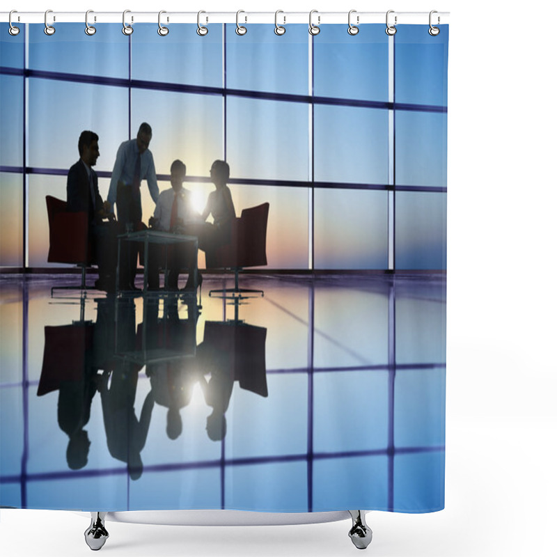 Personality  Business People Meeting Shower Curtains