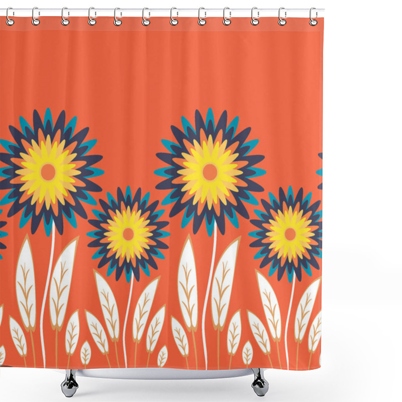 Personality  Endless Pattern On A Square Background - Stylized Magical Flowers, Summer Flower Glade - Graphics. A Fabulous World. Surreal. Design Elements Shower Curtains