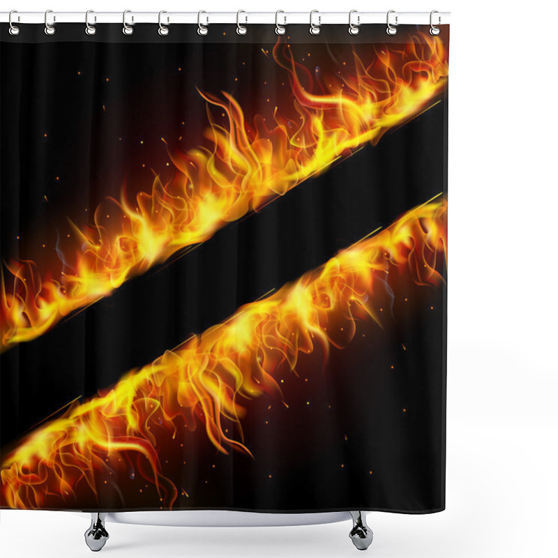 Personality  Fire Frame Shower Curtains