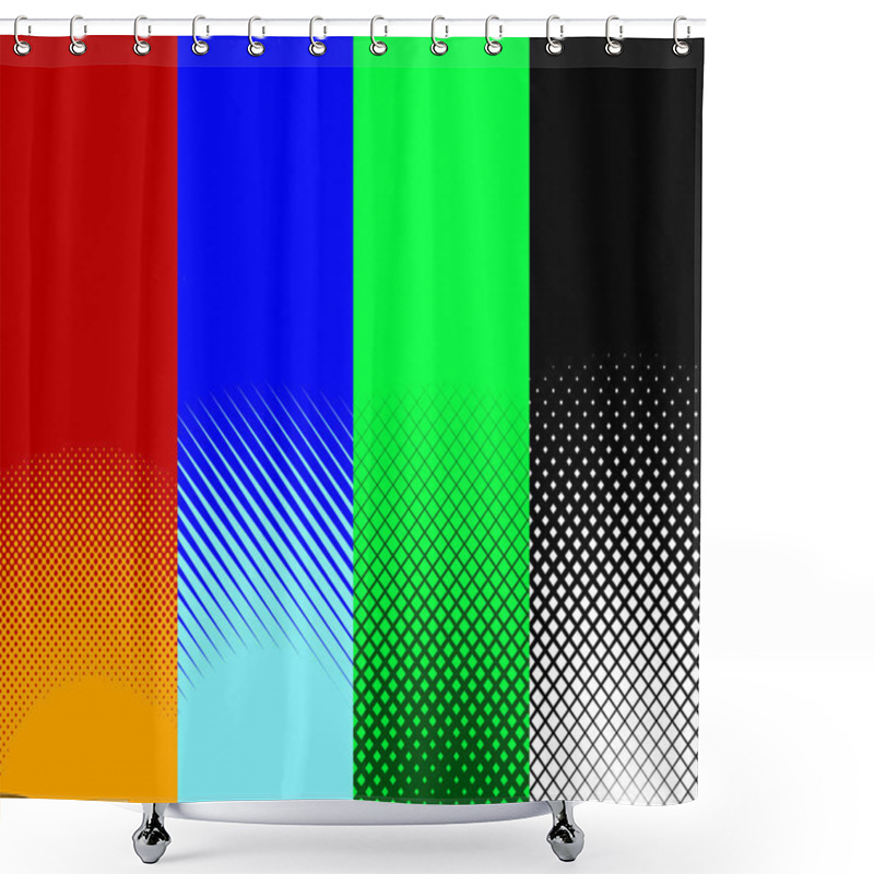 Personality  Abstract Halftone Patterns Shower Curtains