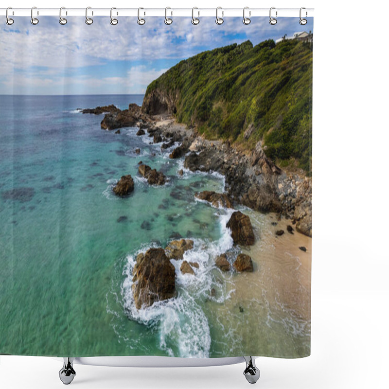 Personality  One Mile Beach In Forster On The Barrington Coast, NSW, Australia. Shower Curtains