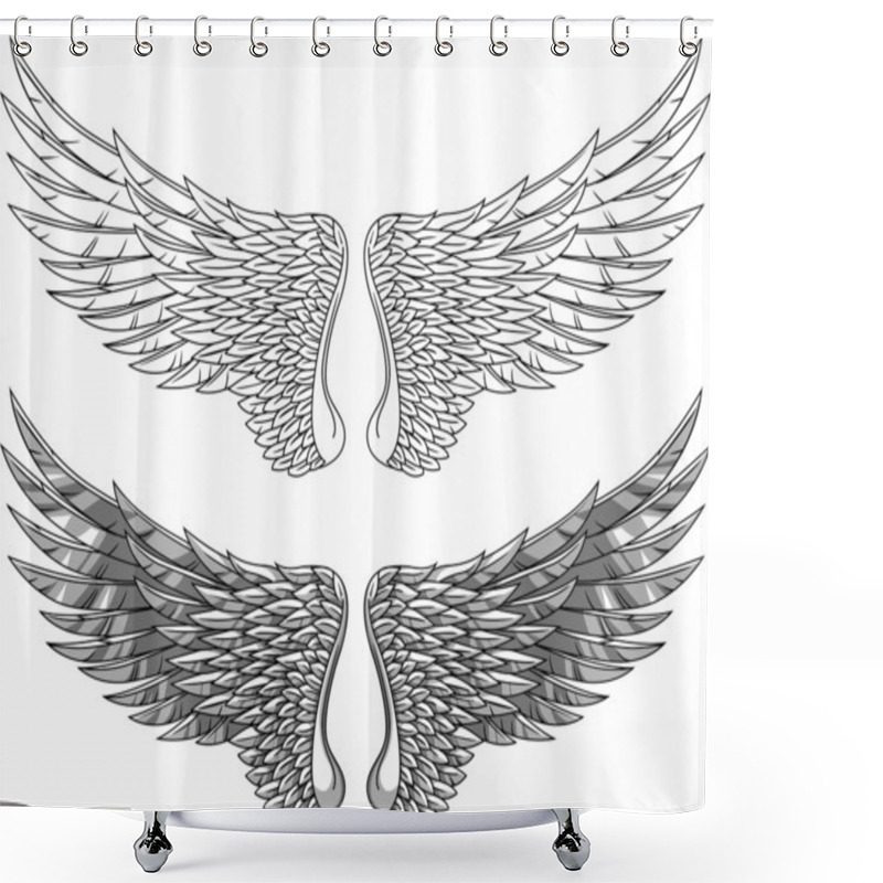 Personality  Wings Tattoo Shower Curtains