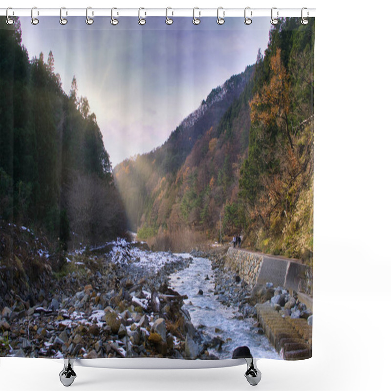 Personality  Hell Valley Or Jigokudani Is The Nature Conservation Area In Japan With Monkey Hot Spring. Countless Stunning Vistas Along The Way, Immerse You In Lush Valleys And Snow-coved Peaks, It All Adds Up To An Unforgettable Adventure Shower Curtains