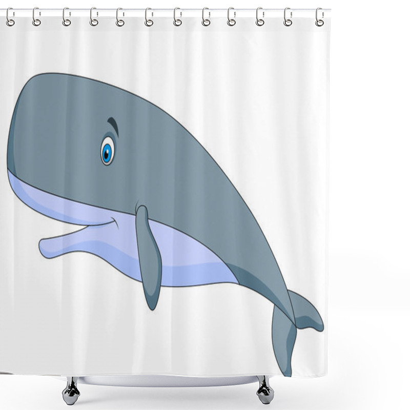 Personality  Cute Sperm Whale Cartoon Shower Curtains