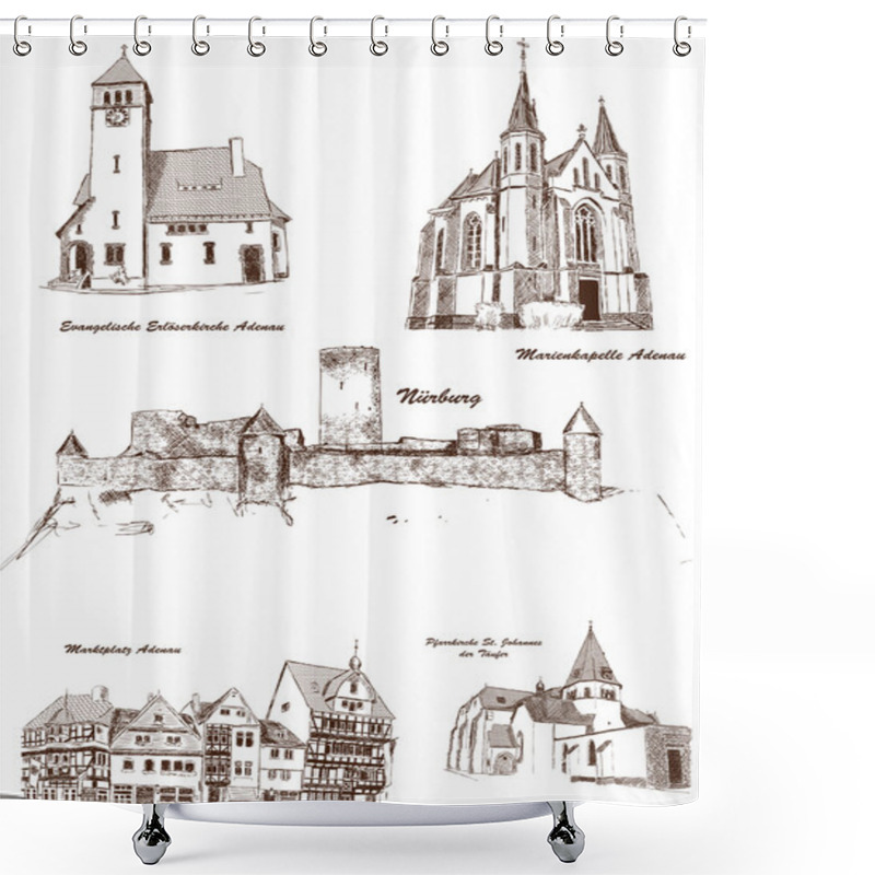 Personality  Adenau Cityscapes City Architecture Shower Curtains