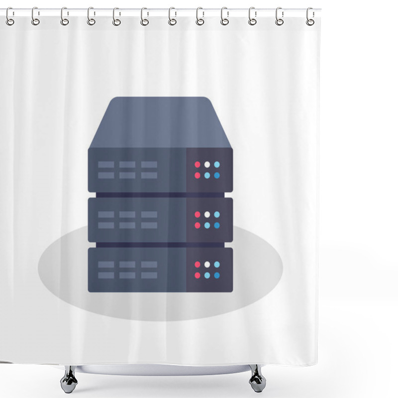 Personality  Server Rack Icon Shower Curtains