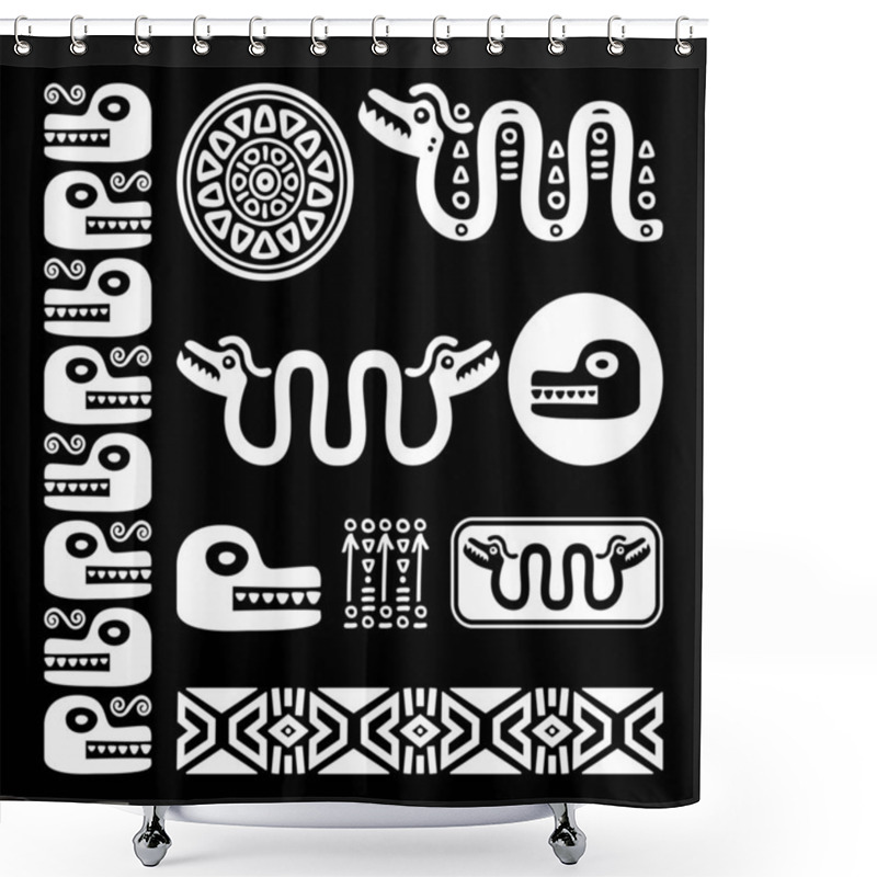 Personality  Basic - Tools And Construction Icons Shower Curtains