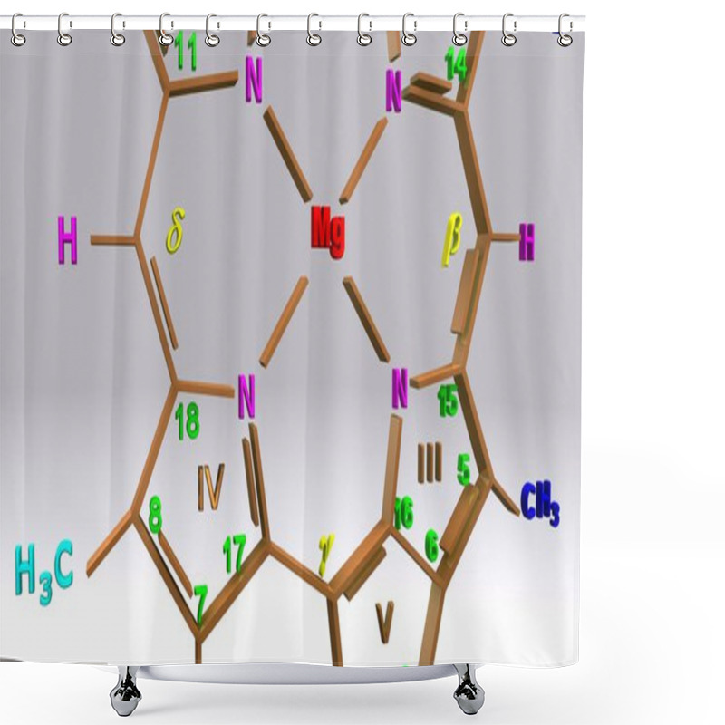 Personality  Chlorophyll C Molecular Structure Formula Shower Curtains