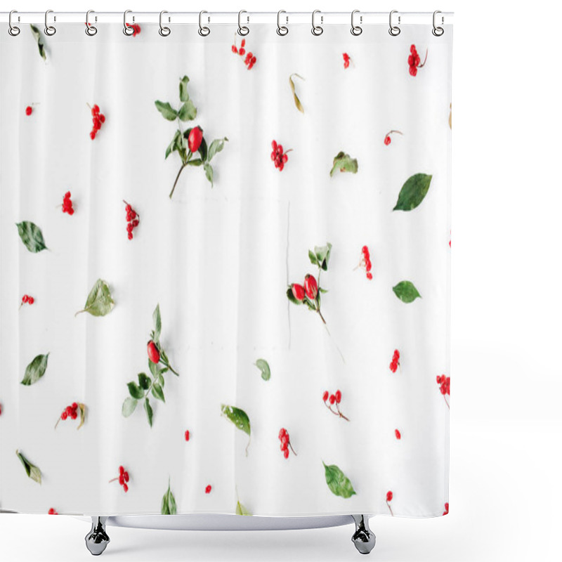 Personality  Trendy Minimal Floral Composition Shower Curtains