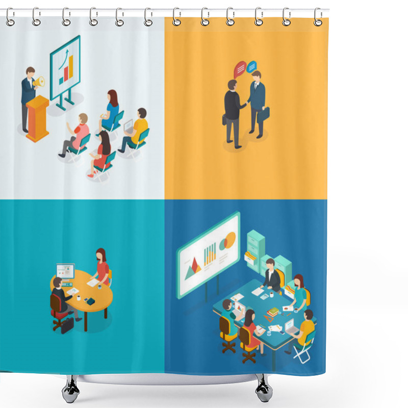 Personality  Presentation, Partnership, Job Interview, Business Meeting. Shower Curtains