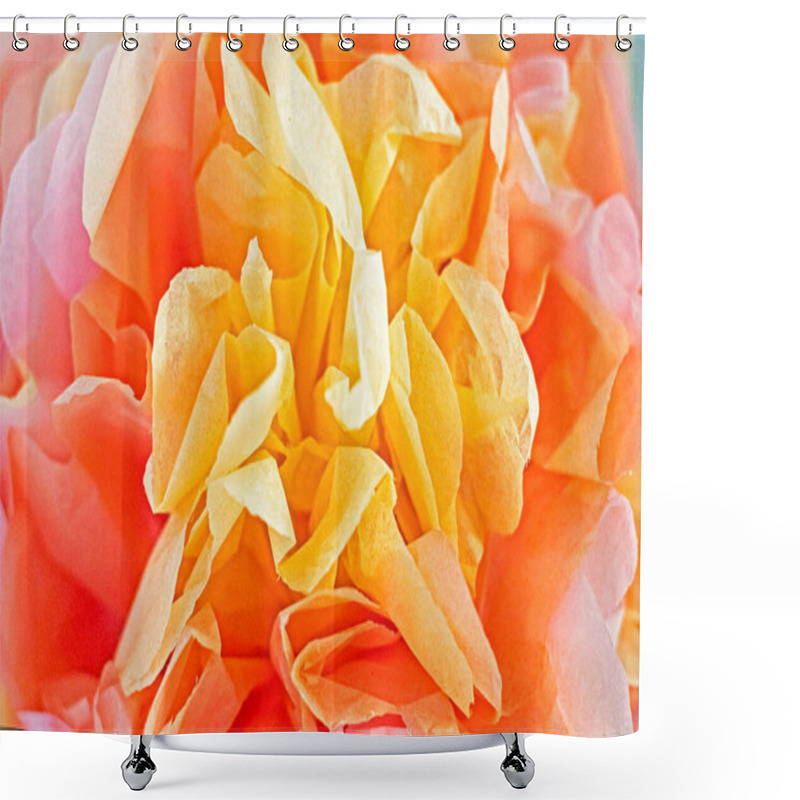 Personality  Beautiful Pink Background Of A Flower Made Of Thin Paper Shower Curtains