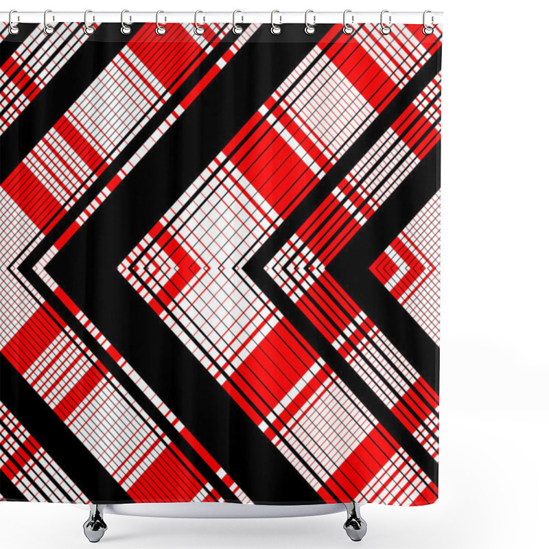 Personality  Seamless Tartan Pattern Shower Curtains