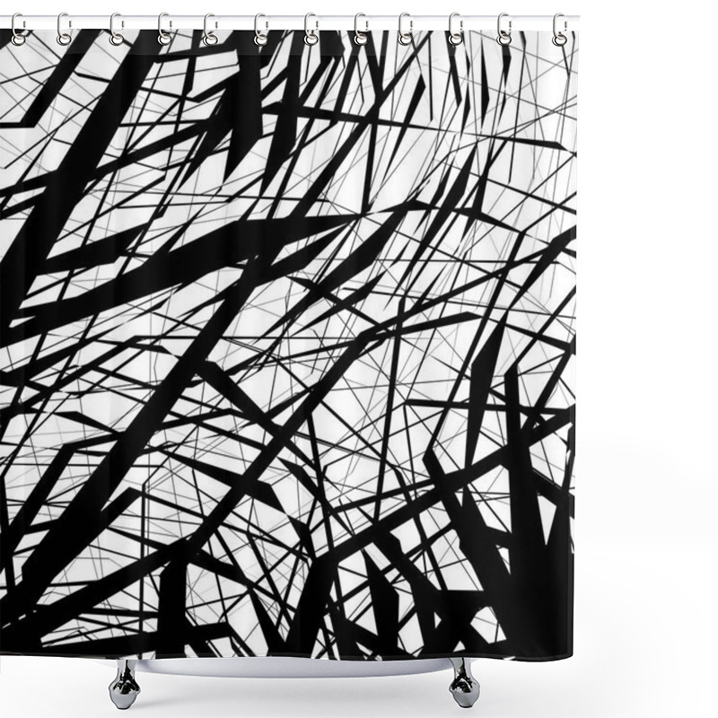 Personality  Abstract Geometric Texture Shower Curtains