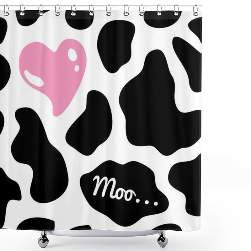 Personality  Cow Background Seamless Vector Illustration Shower Curtains