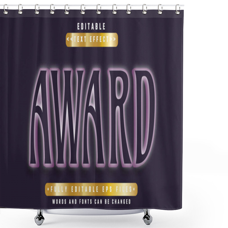 Personality  3d Award Bold Text Effect Shower Curtains