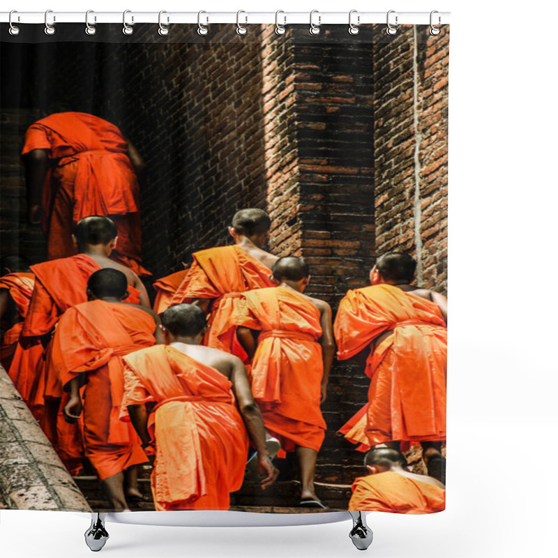 Personality  Monks In Ayutthaya, Thailand Shower Curtains