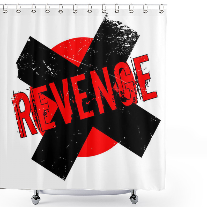 Personality  Revenge Rubber Stamp Shower Curtains