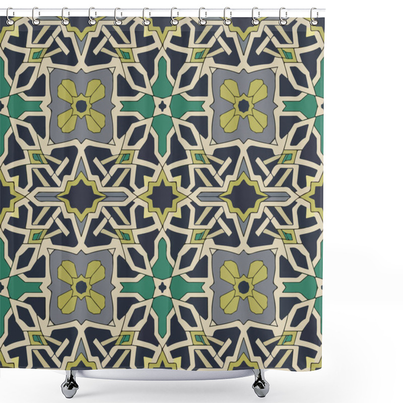 Personality  Harmony In Islamic Geometric Patterns. Shower Curtains